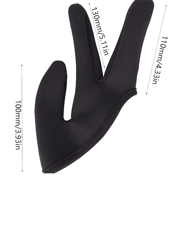 Migvela-AE Reusable Heat Resistant Hair Straightener Curling Protective Glove, Black