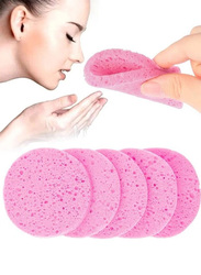 La Perla Tech Cellulose Facial Reusable Cleansing Face Round, 5 Pieces, Pink