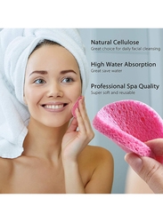 Natural Cellulose Facial Sponge, 25 Pieces, Pink