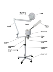 La Perla Tech Facial Steamer with 5X Magnifying Lamp, White