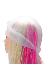 22.2 x 2 x 10cm Silicone Reusable Hair Colouring Dye Cap for All Hair Types, White, 1-Piece