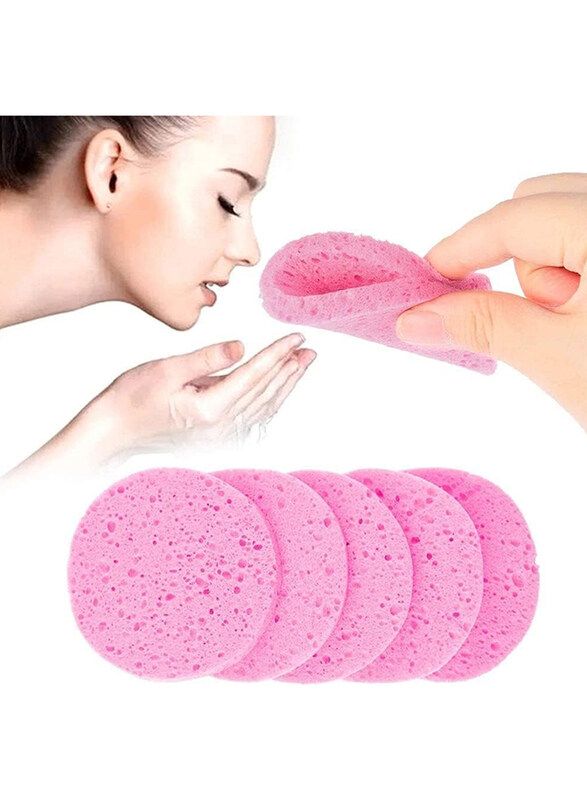 

‎la Perla Tech La Perla Tech Cleansing Reusable Compressed Cellulose Round Facial Sponges, 12 Pieces, Pink