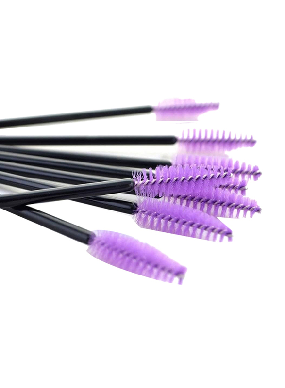 La Perla Tech Eyelash Brush Mascara Brushes, 50 Pieces, Black/Pink