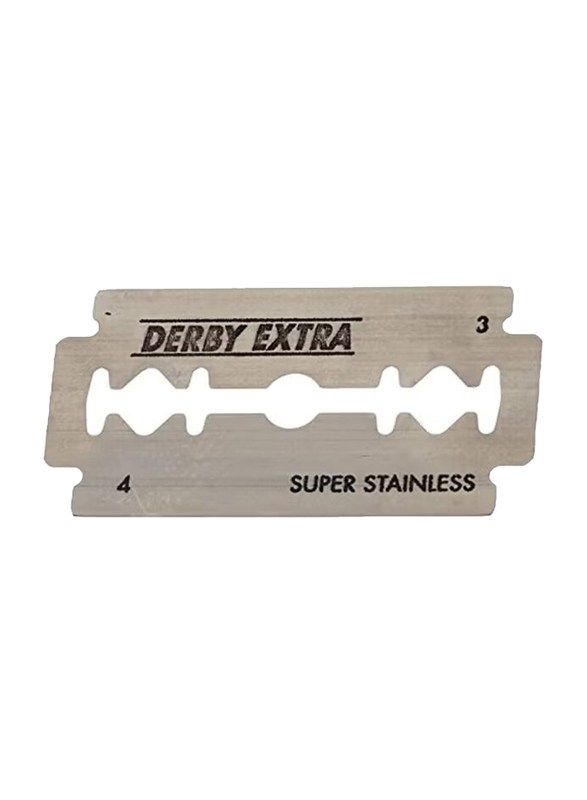 Derby Razor Blades, 100 Pieces, Silver