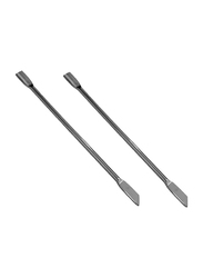 Professional Nail Cuticle Pusher Stainless Steel, 2-Piece, Silver