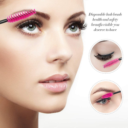 Disposable Eyelash Mascara Brushes Makeup Tool, Yellow