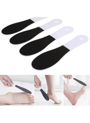 Double Sided Foot Files, 4 Pieces, Black/White