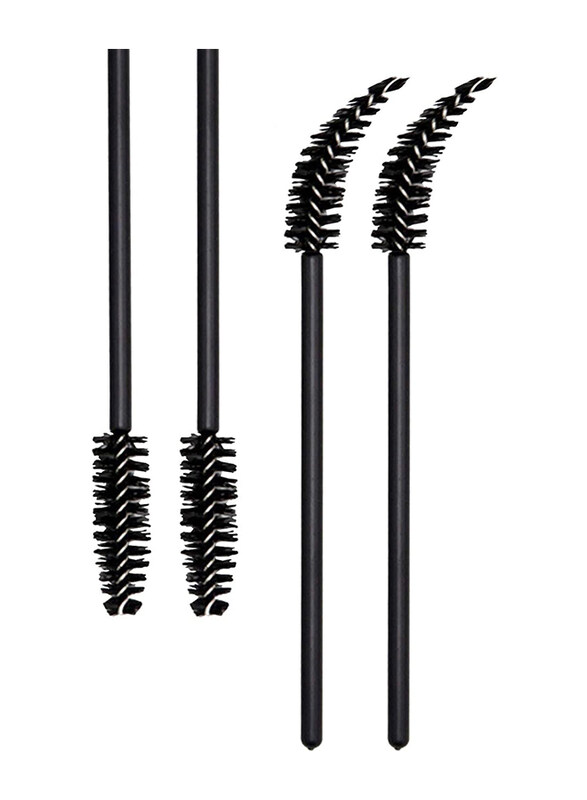 Disposable Brush Kits for Eyelash Extensions & Eyebrow Brush, 50 Pieces, Black