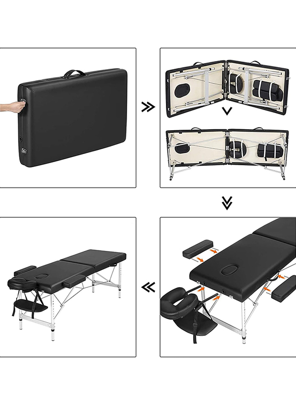 La Perla Tech Professional Aluminum 2 Folding Adjustable Massage Table