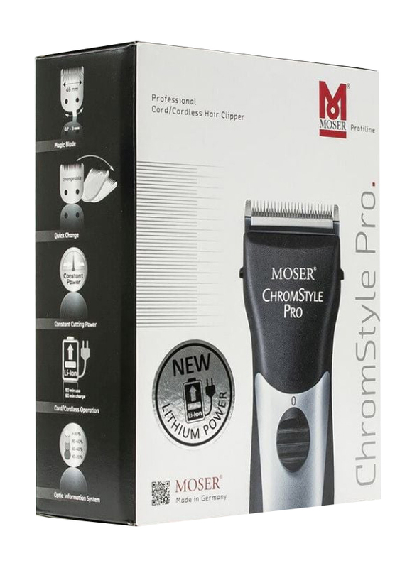 Moser ChroMini Pro Hair Clipper, 1871-0071, Black/Grey