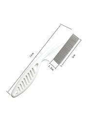 14cm Stainless Steel Comfort Flea Hair Grooming Comb for Cat & Dog, Lavender