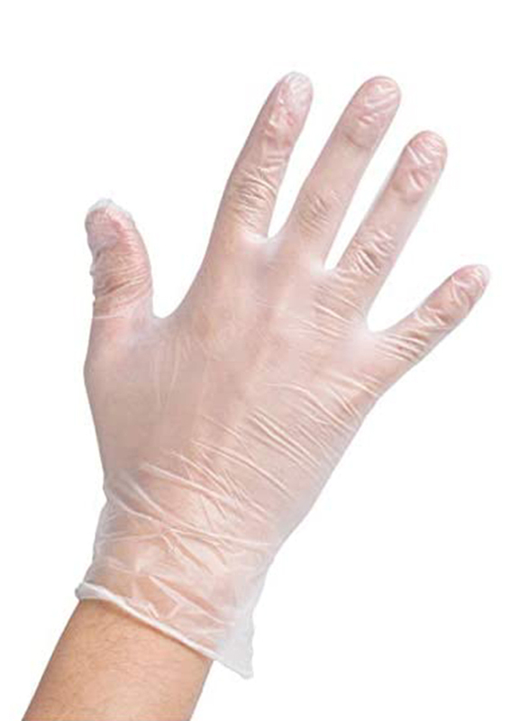 COK Vinyl Exam Powder Free Gloves, VG0217, Clear, Large