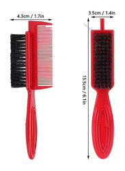 Beard Hair Brush Comb, Red