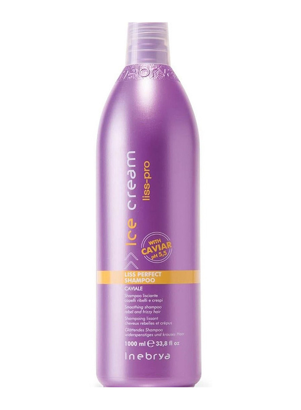Inebrya Liss Perfect Shampoo with Caviar for Frizzy Hair, 1000ml