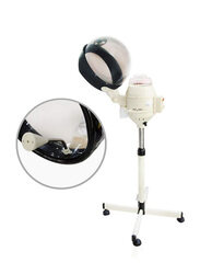 La Perla Tech ProBeauty UAE Portable Professional Salon Hair Steamer with Rolling Stand Base Hood, 1005A, White