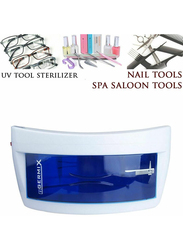 Germix Professional Uv Sterilizer Nail Sterilizer Multi-Function UV Disinfection Cabinet Beauty Salon, White/ Blue