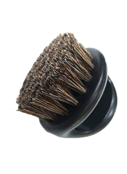 Horse Bristle Portable Cleaning Beard Brush for All Hair Types, Black