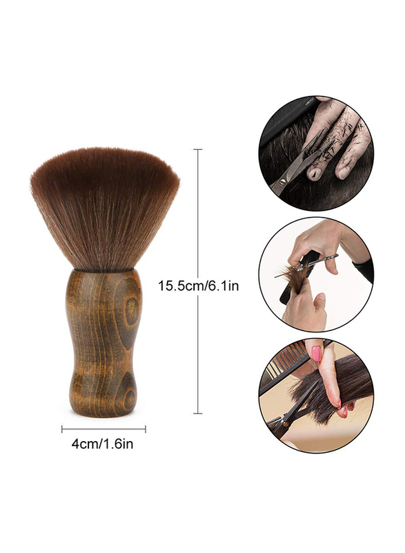 Barber Cleaning Neck Face Duster Brush, Brown