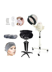 I.E. Portable Hair Wash Basin Set with Drainage, Hair Steamer, 100 Pics Ear Protector and Head Band