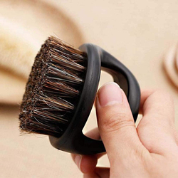La Perla Tech Men Grooming Barber Professional Finger Neck Brush for All Hair Types, Black