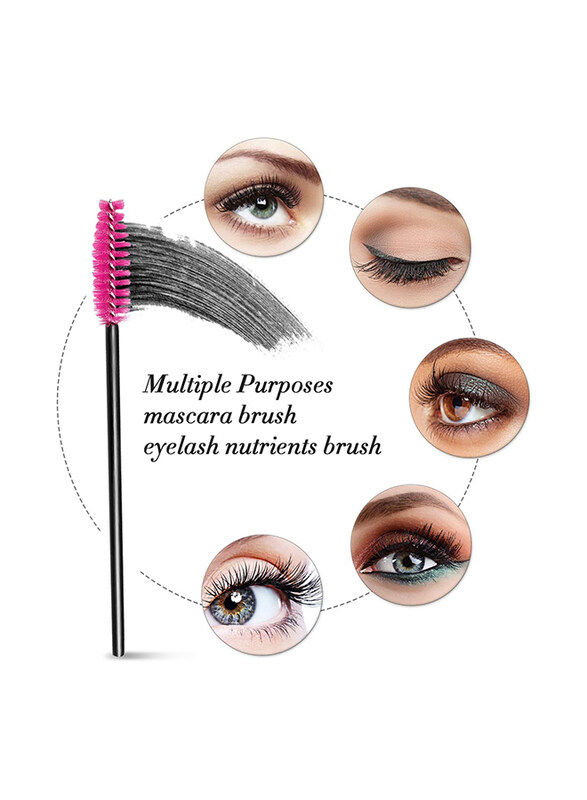 Disposable Eyelash Mascara Brushes Makeup Tool, Pink/Black