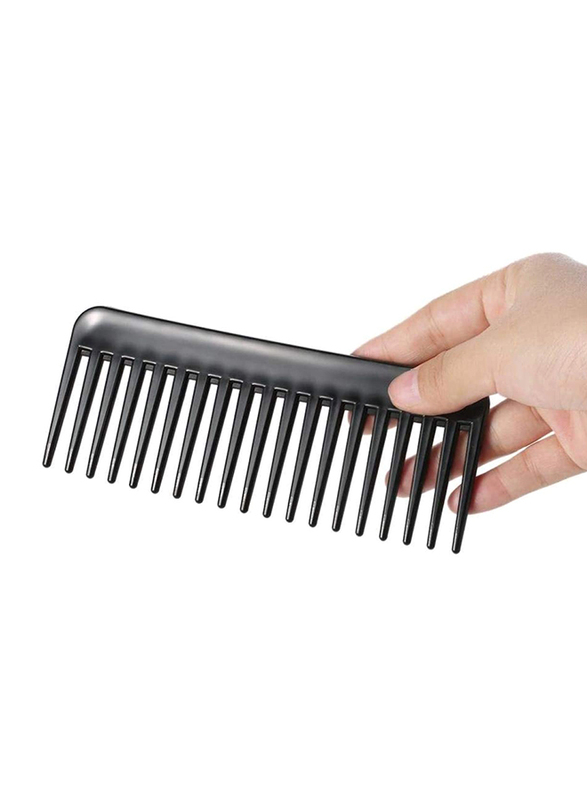 Louise Maelys Professional Wide Tooth Cutting Comb for Curly Hair Barber Styling, Black