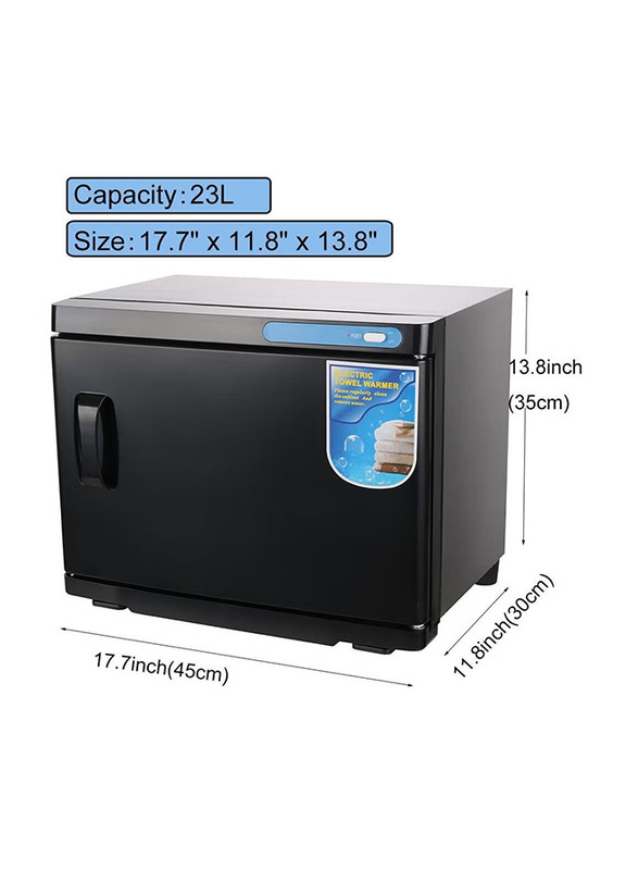 La Perla Tech RTD-23 Disinfection Cabinet Sterilizer Towel Warmer, Black