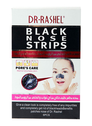Dr. Rashel Black Charcoal Nose Strips Blackhead Remover, 6 Strips