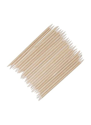 Wooden Cuticle Pusher Nail Art Cuticle Remover Sticks, 100-Pieces, Beige