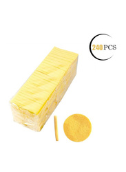 La Perla Tech Compressed Facial Sponges, 240 Pieces, Yellow