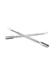 Stainless Steel Cuticle Pusher, 2 Pieces, Silver