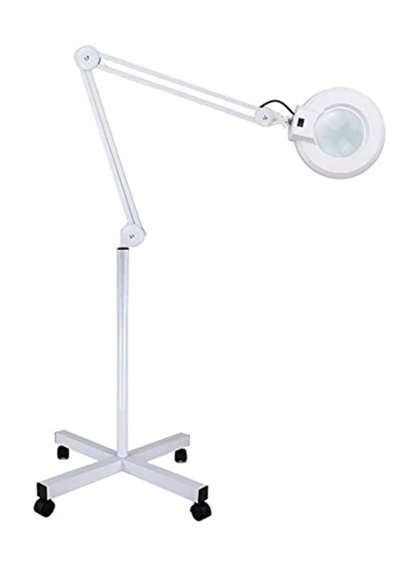 La Perla Tech Round 5x Diopter Magnifying Lamp for Beauty Clinic Spa, White
