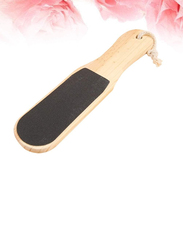ECVV Double Sided Wood Dead Skin Foot File, One Size, Black/Brown