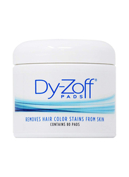 DyZoff Hair Color Remover Stain from Skin, 80 Pads, White