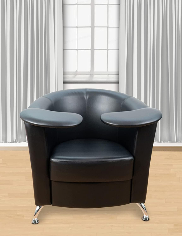 La Perla Tech Professional Manicure Sofa Chair with Armrest for Beauty Salon Spa, Black