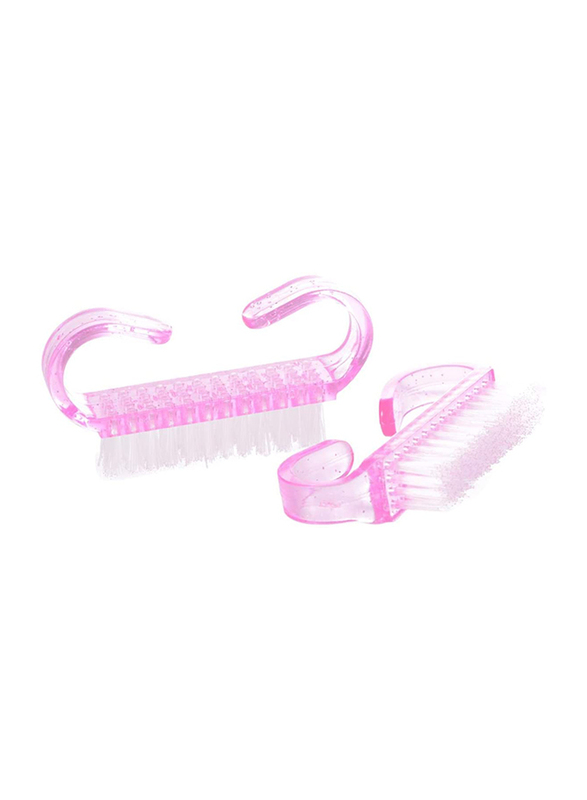 Manicure Pedicure Nail Brushes, 2 Pieces, Pink