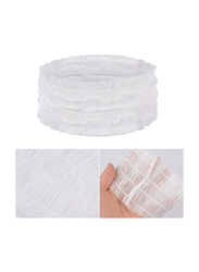 Spa Facial Non-Woven Disposable Headbands, 100 Pieces, White