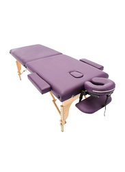 La Perla Tech Pro Beauty Portable Message Bed with Carry Case, Purple