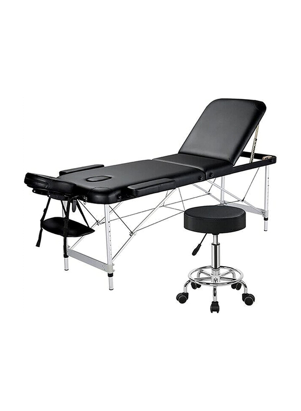 Weun Adjustable Massage Table With Chair Set