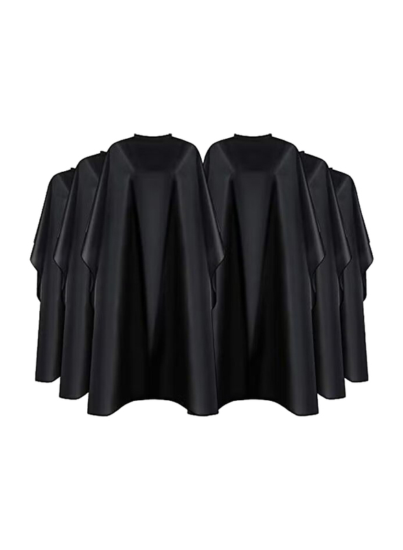 Professional Hair Cutting Cape, Black, 6 Pieces