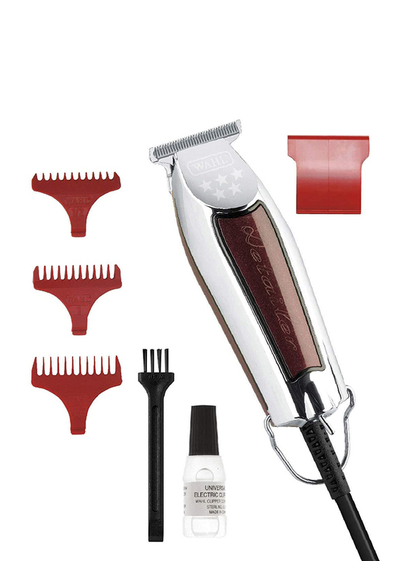 Wahl Professional 5-Star Detailer Hair Trimmer, 0801-916, Silver/Red