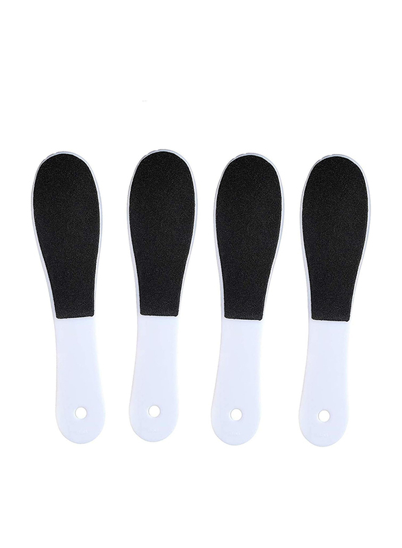 Double Sided Foot Files, 4 Pieces, Black/White