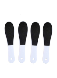 Double Sided Foot Files, 4 Pieces, Black/White