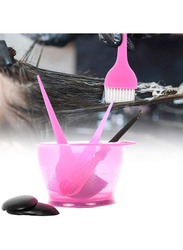 La Perla Tech Hair Dye Brush and Bowl Set, 6 Pieces, Pink