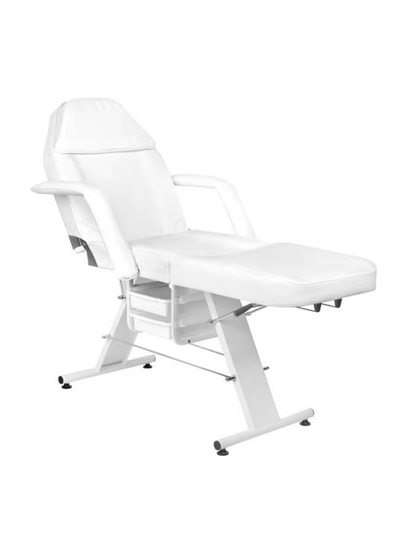 La Perla Tech Massage Facial Adjustable Bed/Chair, White