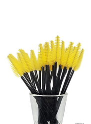 Disposable Eyelash Mascara Brushes Makeup Tool, Yellow