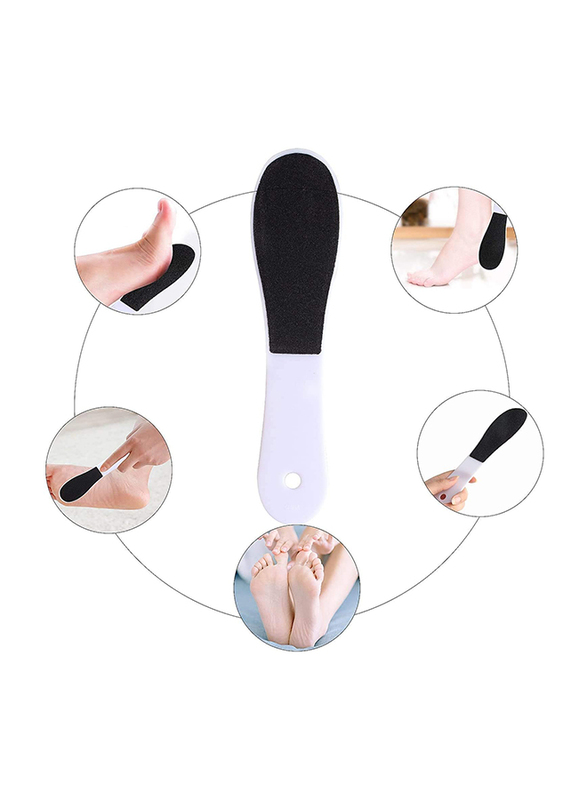 Double Sided Foot Files, 4 Pieces, Black/White