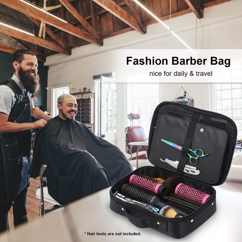 Anself Travel Storage Barber Bag, Black