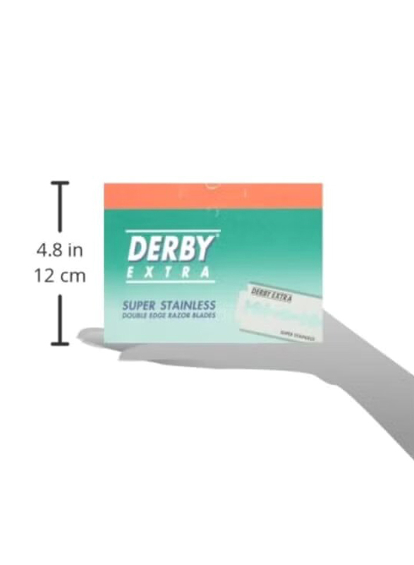 Derby Razor Blades, 100 Pieces, Silver