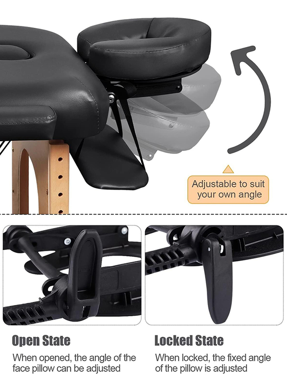 I.e. Massage Table Face Cradle, Black